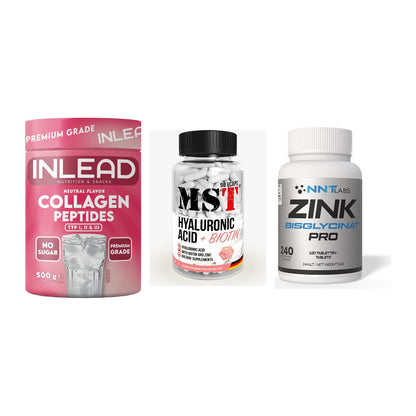 Haut, Haare & Nägel: INLEAD Collage + MST Hyaluronic + NNT Zink 50mg – alle enthaltenen Artikel