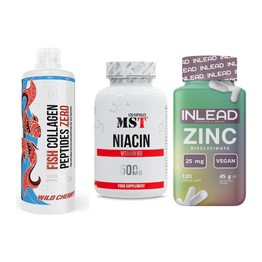 Haut, Haare & Nägel: MST Fish + MST Niacin + INLEAD Zink – alle enthaltenen Artikel