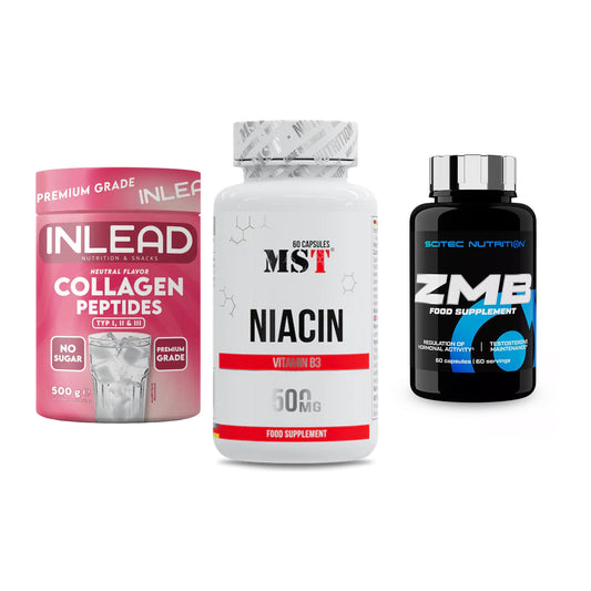 Haut, Haare & Nägel: INLEAD Collage + MST Niacin + Scitec ZMB – alle enthaltenen Artikel