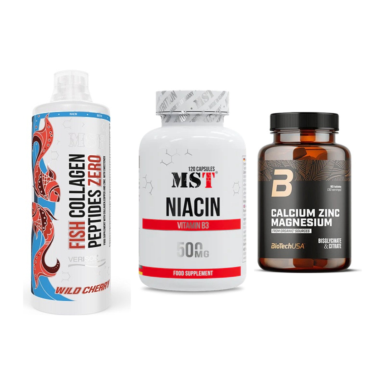 Haut, Haare & Nägel: MST Fish + MST Niacin + BioTech Calciu – alle enthaltenen Artikel