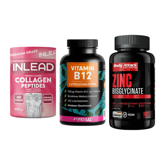 Haut, Haare & Nägel: INLEAD Collage + ProFuel Vitami + Body Attack – alle enthaltenen Artikel