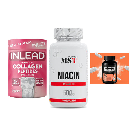 Haut, Haare & Nägel: INLEAD Collage + MST Niacin + ESN Zinc – alle enthaltenen Artikel