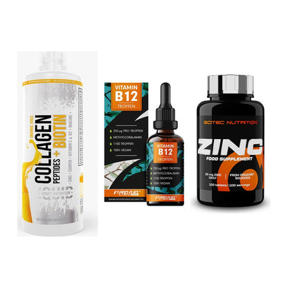 Haut, Haare & Nägel: MST Collagen + ProFuel Vitami + Scitec Zinc – alle enthaltenen Artikel