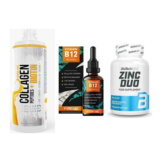 Haut, Haare & Nägel: MST Collagen + ProFuel Vitami + BioTech Zinc – alle enthaltenen Artikel