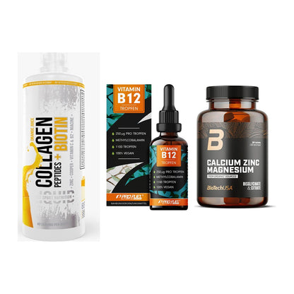 Haut, Haare & Nägel: MST Collagen + ProFuel Vitami + BioTech Calciu – alle enthaltenen Artikel
