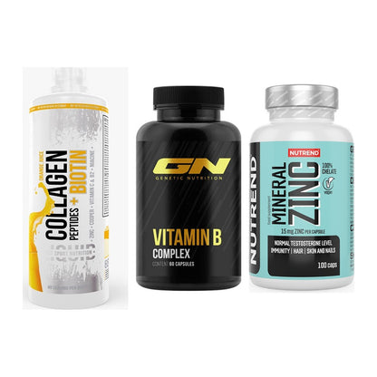 Haut, Haare & Nägel: MST Collagen + GN Vitamin + Nutrend Zinc – alle enthaltenen Artikel