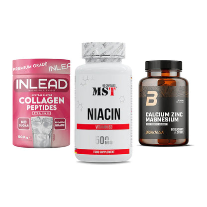 Haut, Haare & Nägel: INLEAD Collage + MST Niacin + BioTech Calciu – alle enthaltenen Artikel
