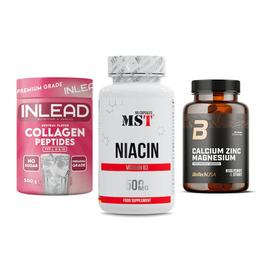 Haut, Haare & Nägel: INLEAD Collage + MST Niacin + BioTech Calciu – alle enthaltenen Artikel