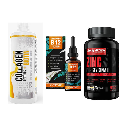 Haut, Haare & Nägel: MST Collagen + ProFuel Vitami + Body Attack – alle enthaltenen Artikel