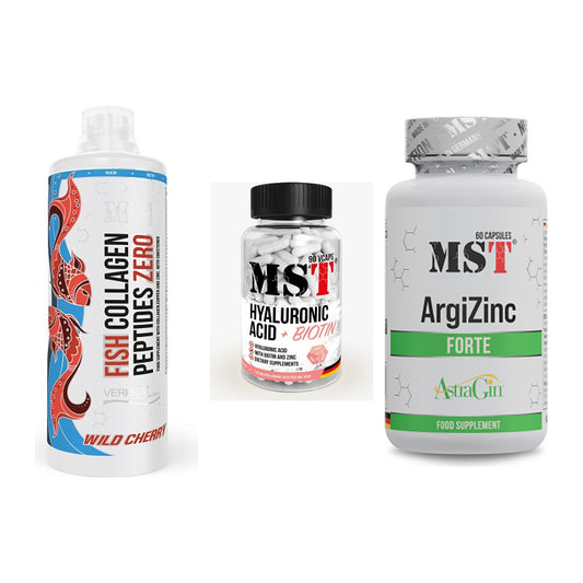 Haut, Haare & Nägel: MST Fish + MST Hyaluronic + MST ArgiZinc – alle enthaltenen Artikel