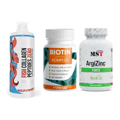 Haut, Haare & Nägel: MST Fish + ProFuel BIOTIN + MST ArgiZinc – alle enthaltenen Artikel