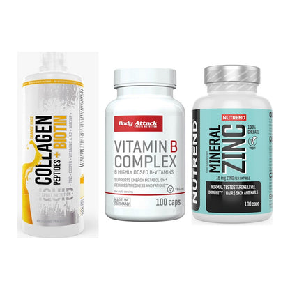 Haut, Haare & Nägel: MST Collagen + Body Attack + Nutrend Zinc – alle enthaltenen Artikel