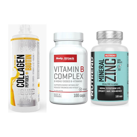 Haut, Haare & Nägel: MST Collagen + Body Attack + Nutrend Zinc – alle enthaltenen Artikel