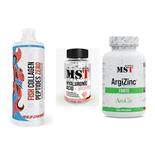 Haut, Haare & Nägel: MST Fish + MST Hyaluronic + MST ArgiZinc – alle enthaltenen Artikel