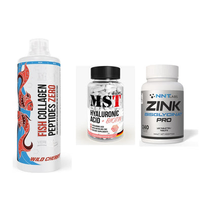 Haut, Haare & Nägel: MST Fish + MST Hyaluronic + NNT Zink 50mg – alle enthaltenen Artikel
