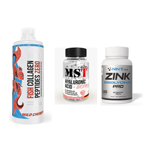 Haut, Haare & Nägel: MST Fish + MST Hyaluronic + NNT Zink 50mg – alle enthaltenen Artikel