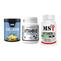 Haut, Haare & Nägel: ESN Collagen + NNT Vitamin B + MST Vitamin C – alle enthaltenen Artikel
