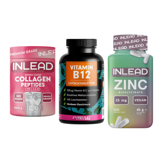 Haut, Haare & Nägel: INLEAD Collage + ProFuel Vitami + INLEAD Zink – alle enthaltenen Artikel
