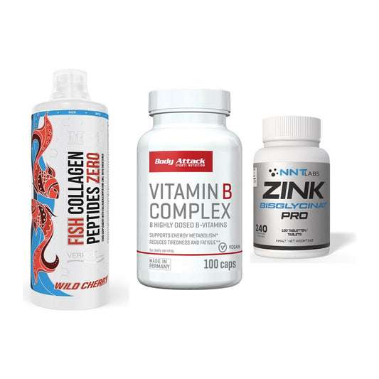 Haut, Haare & Nägel: MST Fish + Body Attack + NNT Zink 50mg – alle enthaltenen Artikel
