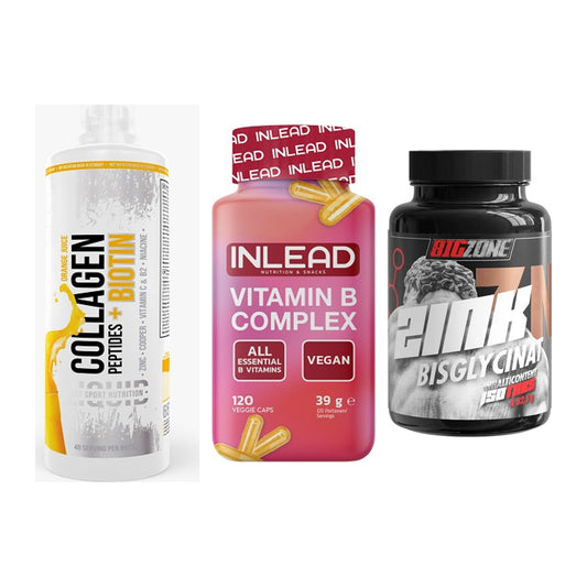 Haut, Haare & Nägel: MST Collagen + INLEAD Vitamin + Big Zone Zink – alle enthaltenen Artikel