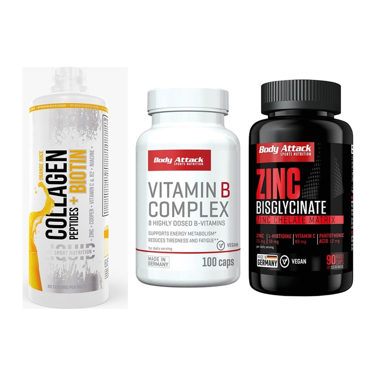 Haut, Haare & Nägel: MST Collagen + Body Attack + 1 weitere – alle enthaltenen Artikel