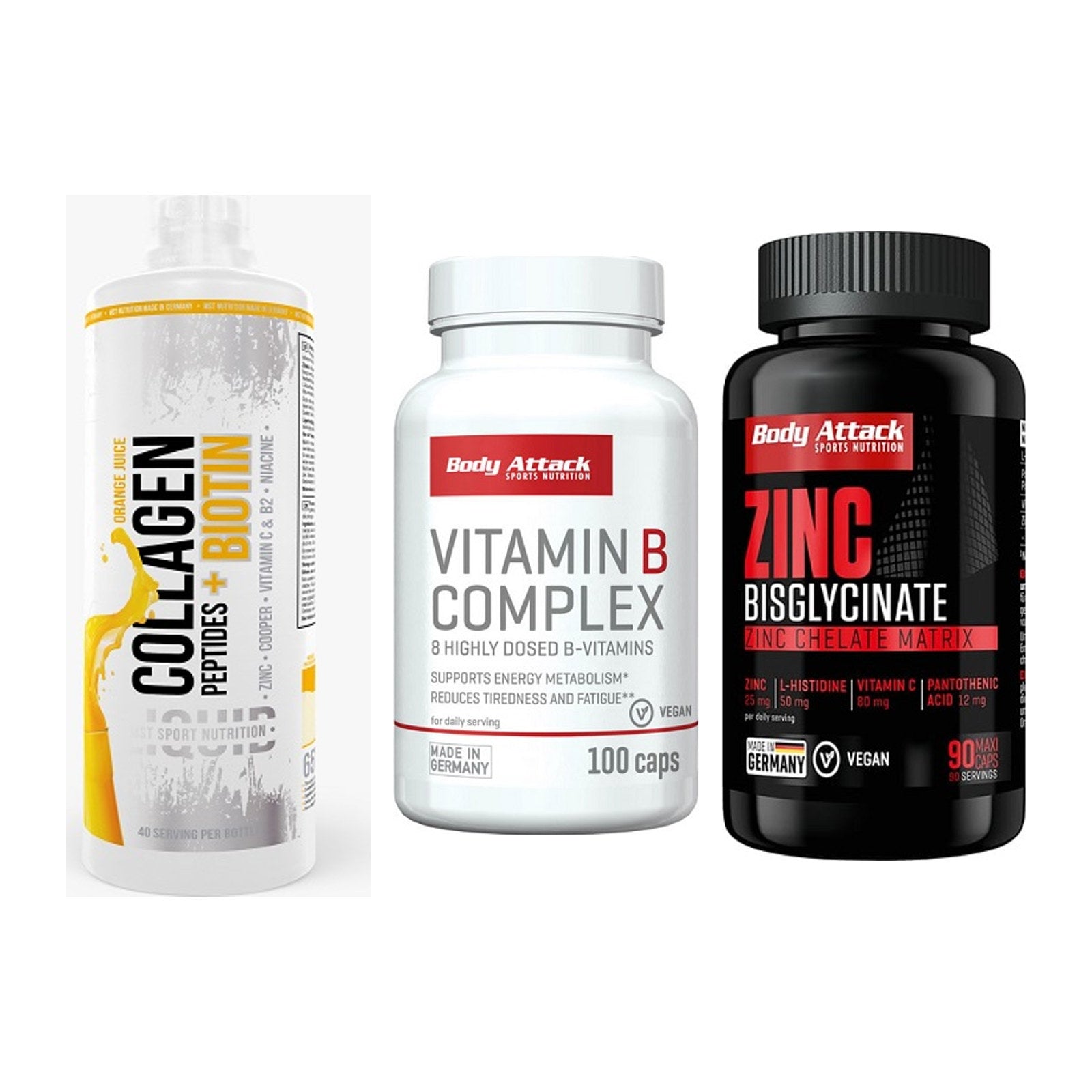Haut, Haare & Nägel: MST Collagen + Body Attack + 1 weitere – alle enthaltenen Artikel