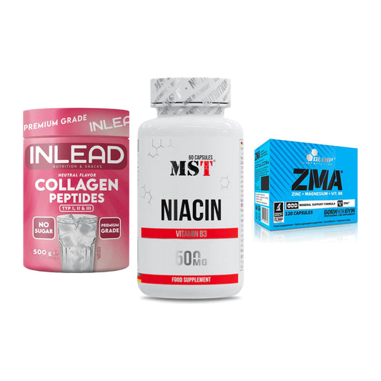 Haut, Haare & Nägel: INLEAD Collage + MST Niacin + Olimp ZMA – alle enthaltenen Artikel