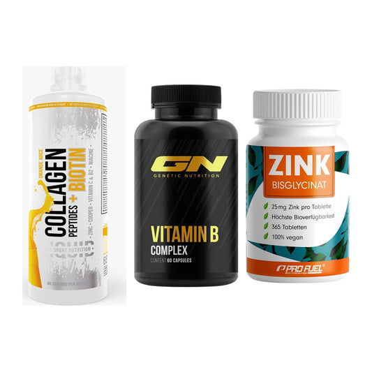 Haut, Haare & Nägel: MST Collagen + GN Vitamin + ProFuel Zink – alle enthaltenen Artikel