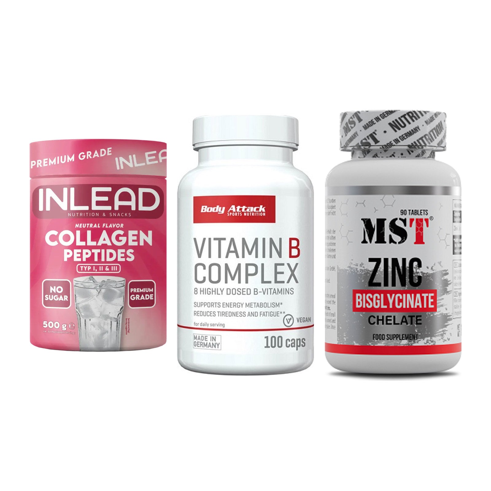 Haut, Haare & Nägel: INLEAD Collage + Body Attack + MST Zinc – alle enthaltenen Artikel
