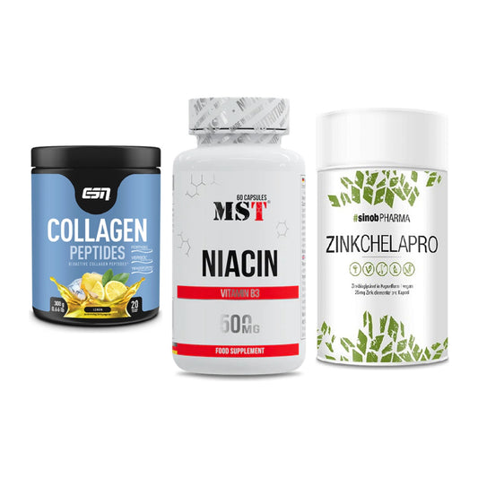Haut, Haare & Nägel: ESN Collagen + MST Niacin + Sinob Zink – alle enthaltenen Artikel
