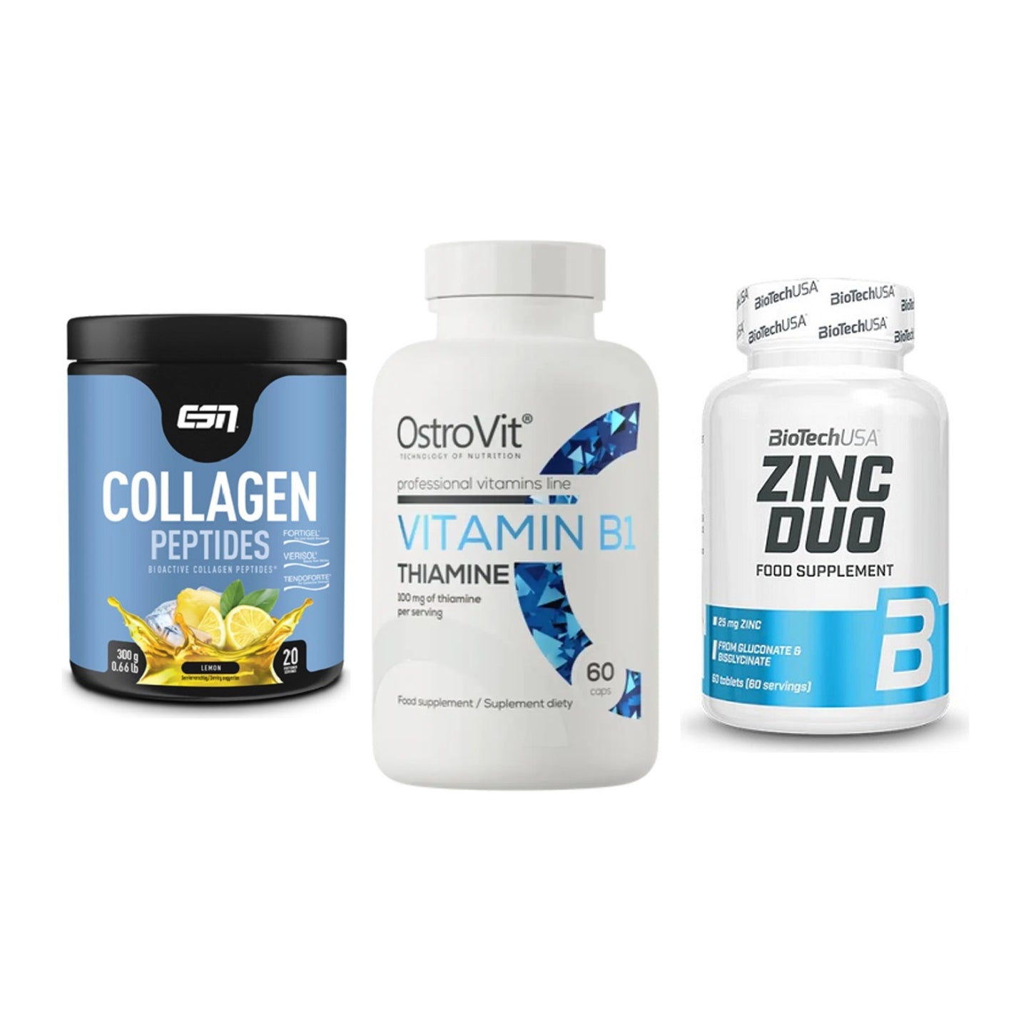 Haut, Haare & Nägel: ESN Collagen + Ostrovit + BioTech Zinc – alle enthaltenen Artikel