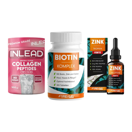 Haut, Haare & Nägel: INLEAD Collage + ProFuel BIOTIN + ProFuel Zink – alle enthaltenen Artikel