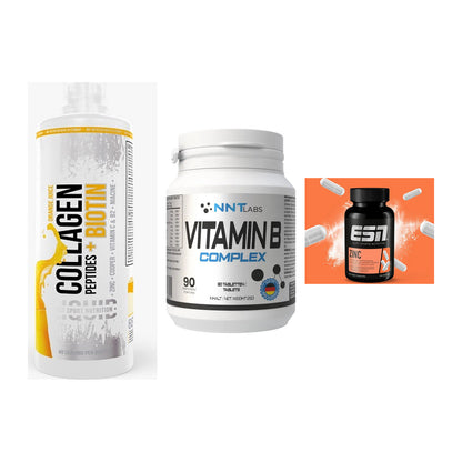 Haut, Haare & Nägel: MST Collagen + NNT Vitamin B + ESN Zinc – alle enthaltenen Artikel
