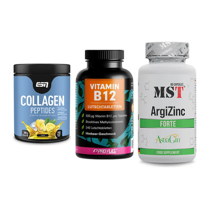 Haut, Haare & Nägel: ESN Collagen + ProFuel Vitami + MST ArgiZinc – alle enthaltenen Artikel