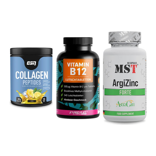 Haut, Haare & Nägel: ESN Collagen + ProFuel Vitami + MST ArgiZinc – alle enthaltenen Artikel