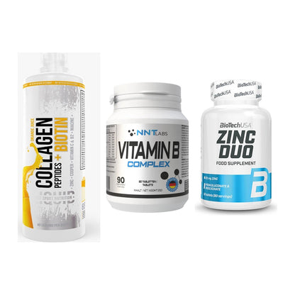 Haut, Haare & Nägel: MST Collagen + NNT Vitamin B + BioTech Zinc – alle enthaltenen Artikel