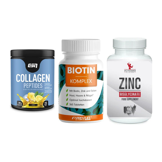 Haut, Haare & Nägel: ESN Collagen + ProFuel BIOTIN + #GYMJUICE ZINC – alle enthaltenen Artikel