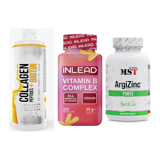 Haut, Haare & Nägel: MST Collagen + INLEAD Vitamin + MST ArgiZinc – alle enthaltenen Artikel