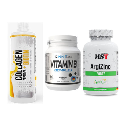 Haut, Haare & Nägel: MST Collagen + NNT Vitamin B + MST ArgiZinc – alle enthaltenen Artikel