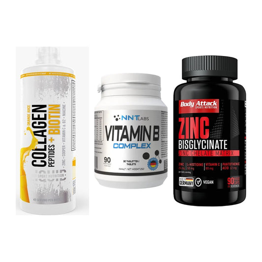 Haut, Haare & Nägel: MST Collagen + NNT Vitamin B + Body Attack – alle enthaltenen Artikel