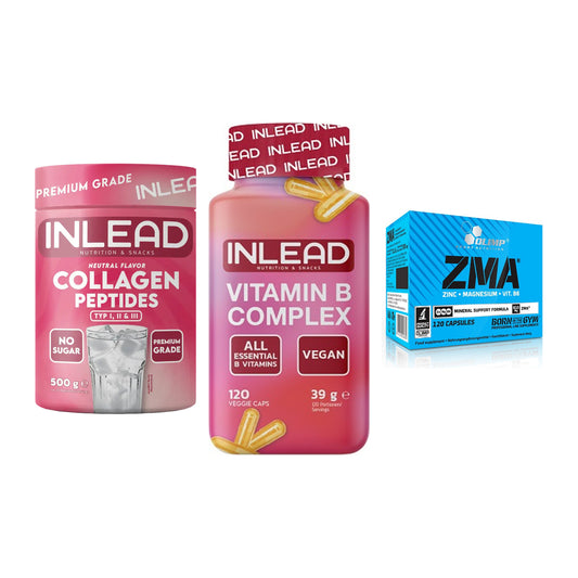Haut, Haare & Nägel: INLEAD Collage + INLEAD Vitamin + Olimp ZMA – alle enthaltenen Artikel