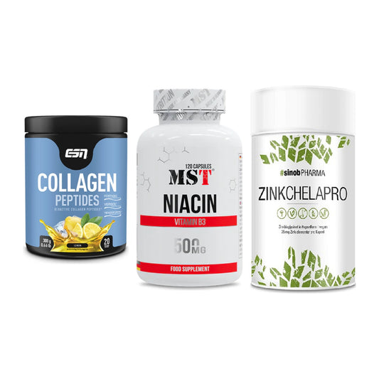 Haut, Haare & Nägel: ESN Collagen + MST Niacin + Sinob Zink – alle enthaltenen Artikel