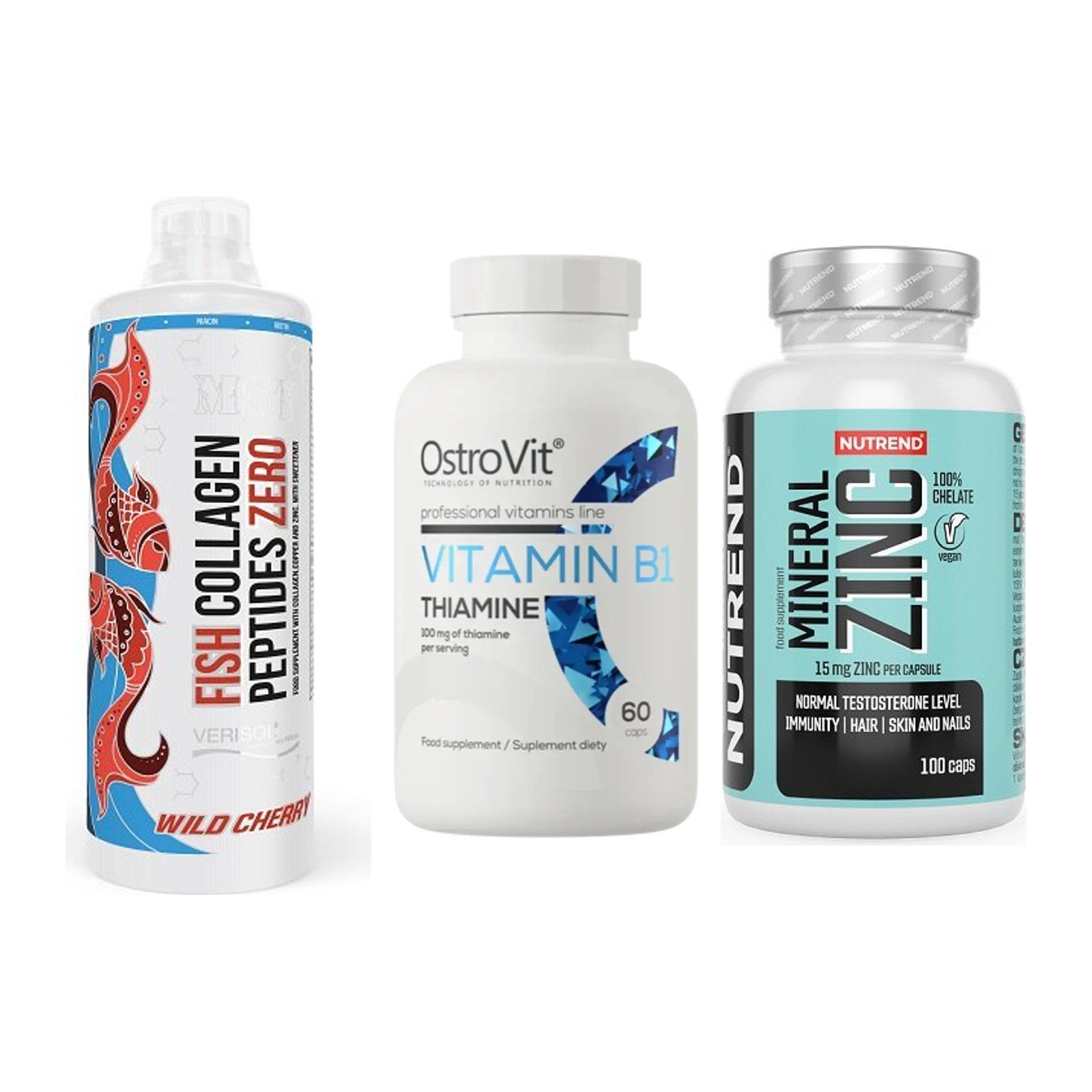 Haut, Haare & Nägel: MST Fish + Ostrovit + Nutrend Zinc – alle enthaltenen Artikel