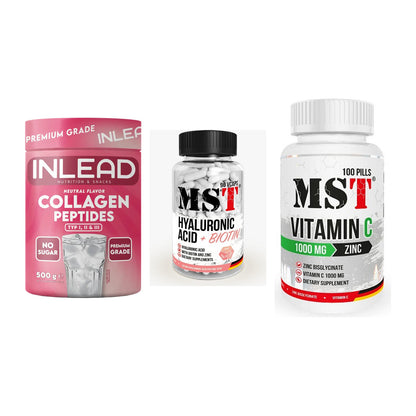 Haut, Haare & Nägel: INLEAD Collage + MST Hyaluronic + MST Vitamin C – alle enthaltenen Artikel