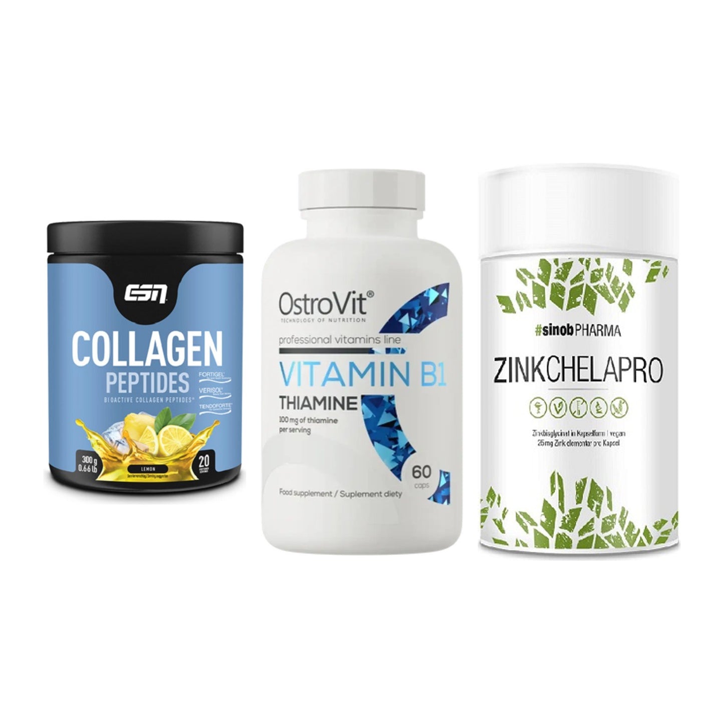 Haut, Haare & Nägel: ESN Collagen + Ostrovit + Sinob Zink – alle enthaltenen Artikel