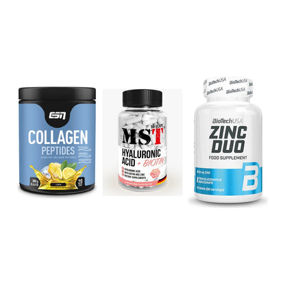 Haut, Haare & Nägel: ESN Collagen + MST Hyaluronic + BioTech Zinc – alle enthaltenen Artikel