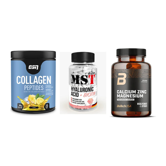 Haut, Haare & Nägel: ESN Collagen + MST Hyaluronic + BioTech Calciu – alle enthaltenen Artikel
