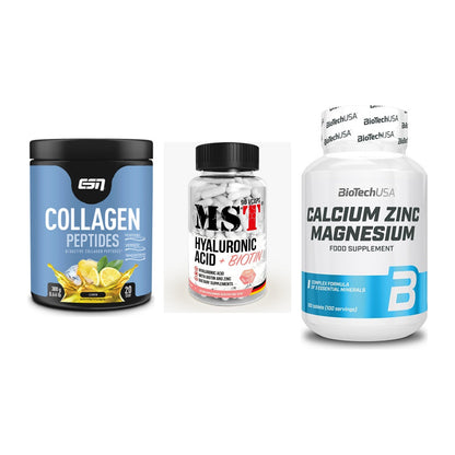 Haut, Haare & Nägel: ESN Collagen + MST Hyaluronic + BioTech Calciu – alle enthaltenen Artikel