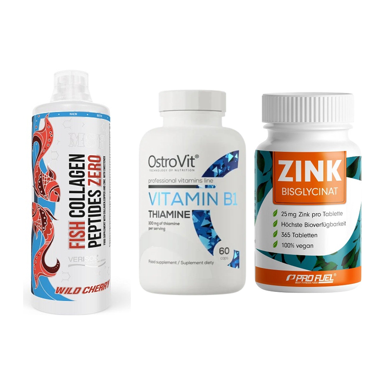 Haut, Haare & Nägel: MST Fish + Ostrovit + ProFuel Zink – alle enthaltenen Artikel