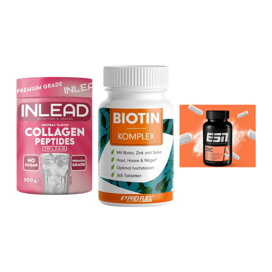 Haut, Haare & Nägel: INLEAD Collage + ProFuel BIOTIN + ESN Zinc – alle enthaltenen Artikel